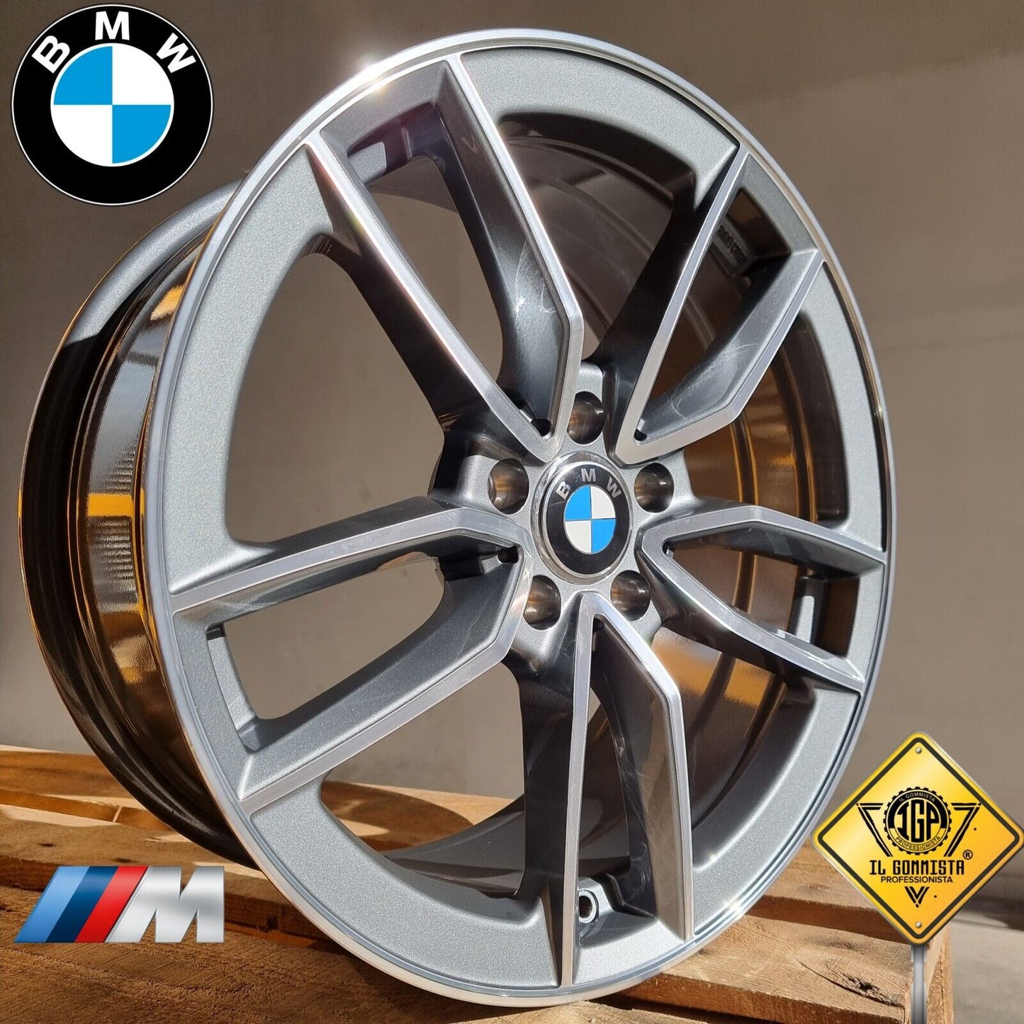 K2 Kit 4 Cerchi In Lega da 17'' Compatibili con new BMW Serie 1 F40 - 3 G20 G21 - 4 G22 G23 - 5 G30 G31 - i3 iX3 - X2 F39 - X3 G1 G3 - X4 G02 X5