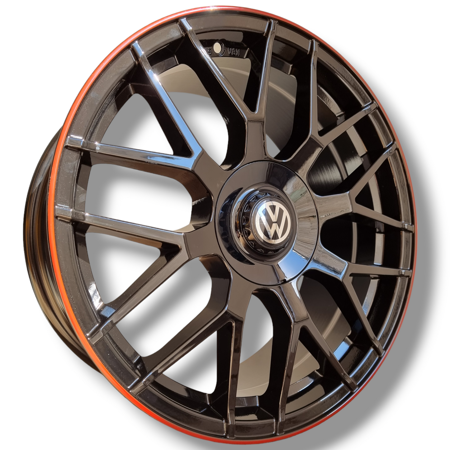 RR+ RED EDITION KIT 4 Cerchi In Lega 18" Compatibili con Volkswagen Golf Mk 5 6 7 7,5 8 Vag Passat Tiguan T-Toc Touran Id.3 Id.4