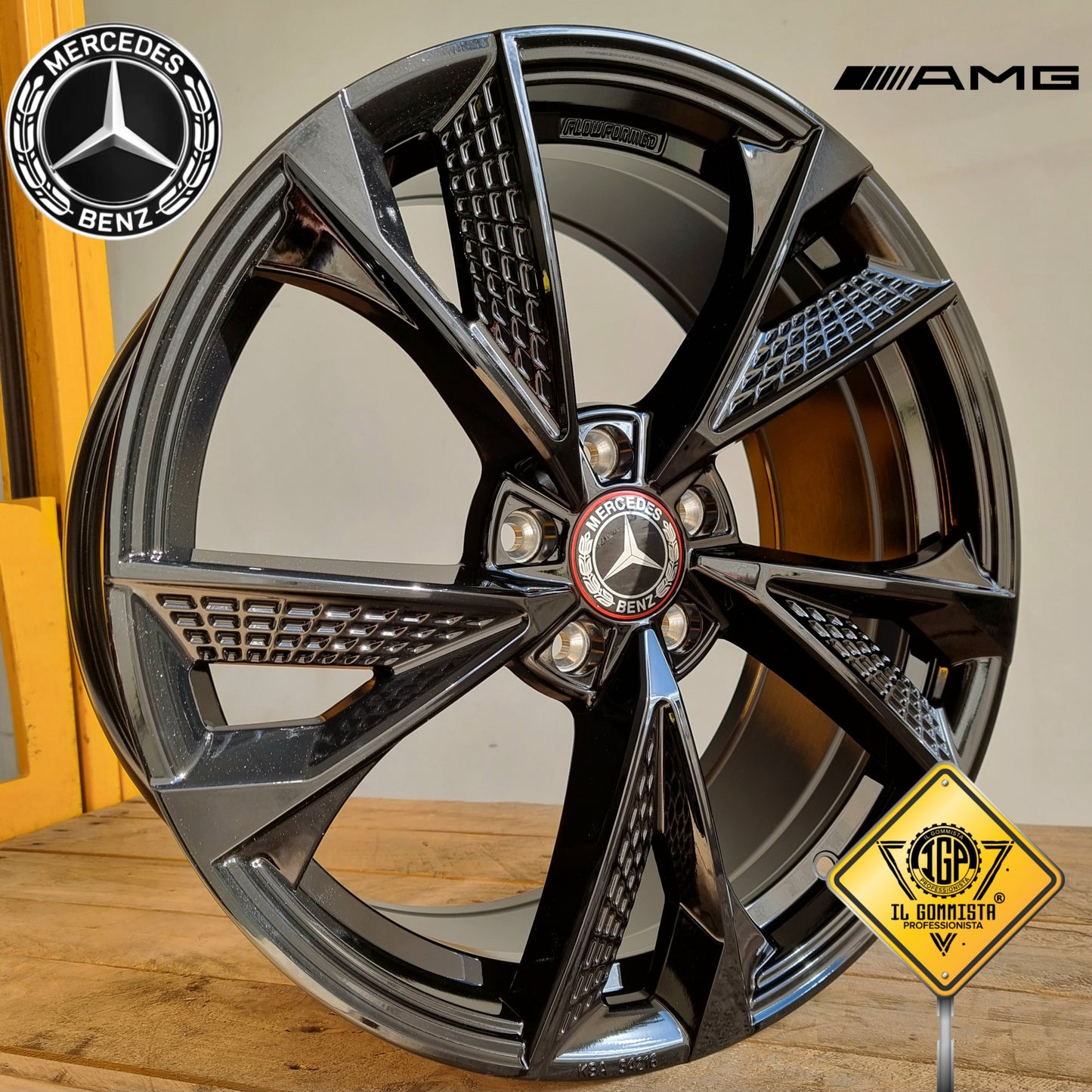 Rs6 KIT 4 Cerchi In Lega 8,5 x 19" Compatibili con Mercedes Classe A + B + C + E + CLA GLA GLB GLC R CLS M S Vito Viano