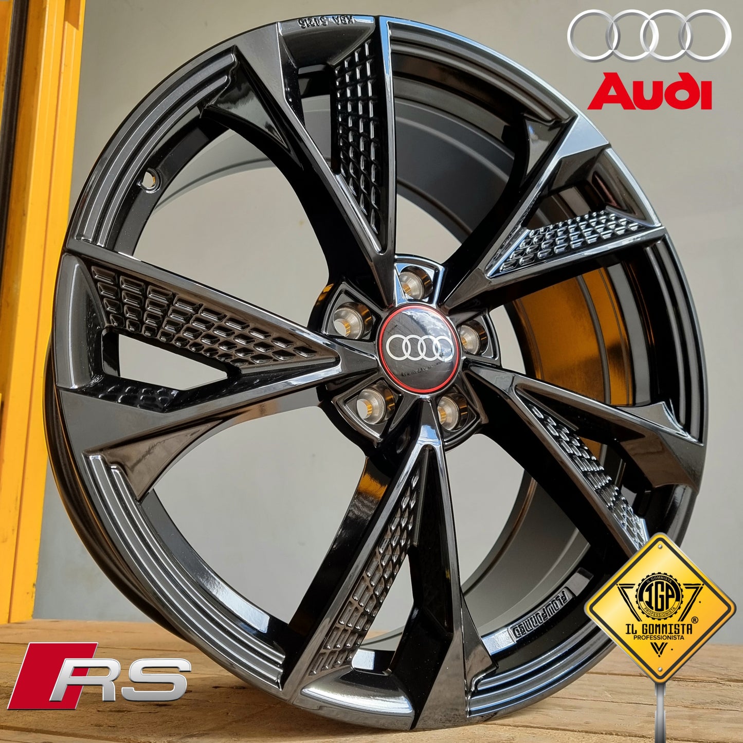 Rs6 KIT 4 Cerchi In Lega 19" Compatibili con Audi A3 A4 A6 TT Q2 Q3 Q4 Q5 E-tron Sportback Suv S-line
