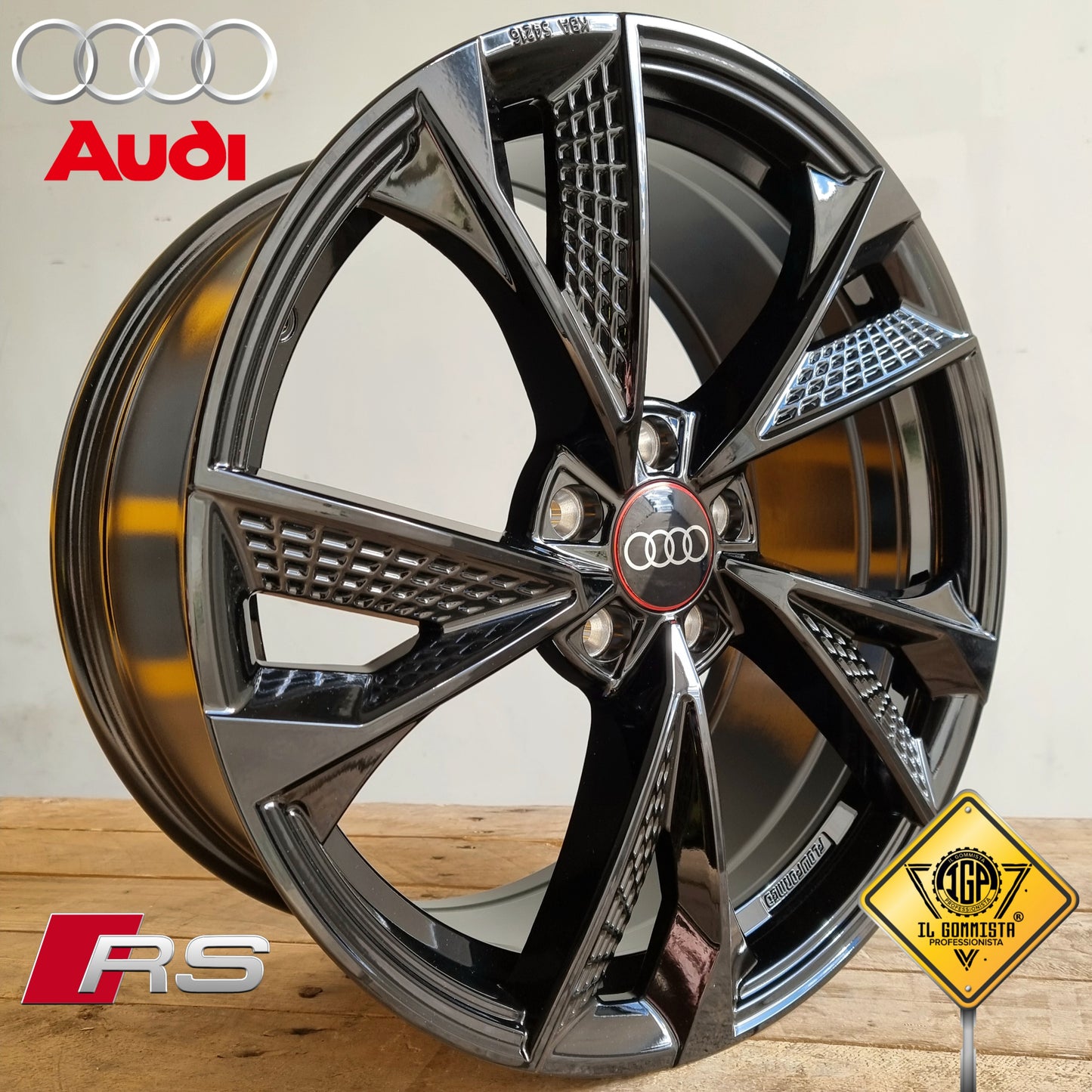 Rs6 KIT 4 Cerchi In Lega 19" Compatibili con Audi A3 A4 A6 TT Q2 Q3 Q4 Q5 E-tron Sportback Suv S-line