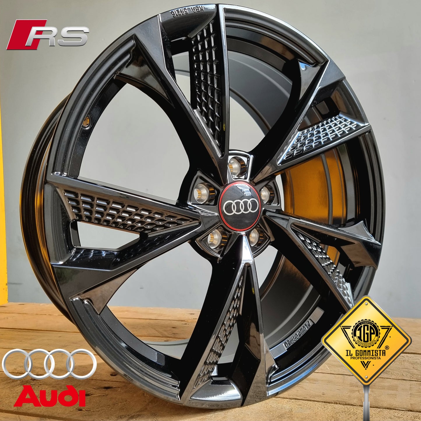 Rs6 KIT 4 Cerchi In Lega 19" Compatibili con Audi A3 A4 A6 TT Q2 Q3 Q4 Q5 E-tron Sportback Suv S-line