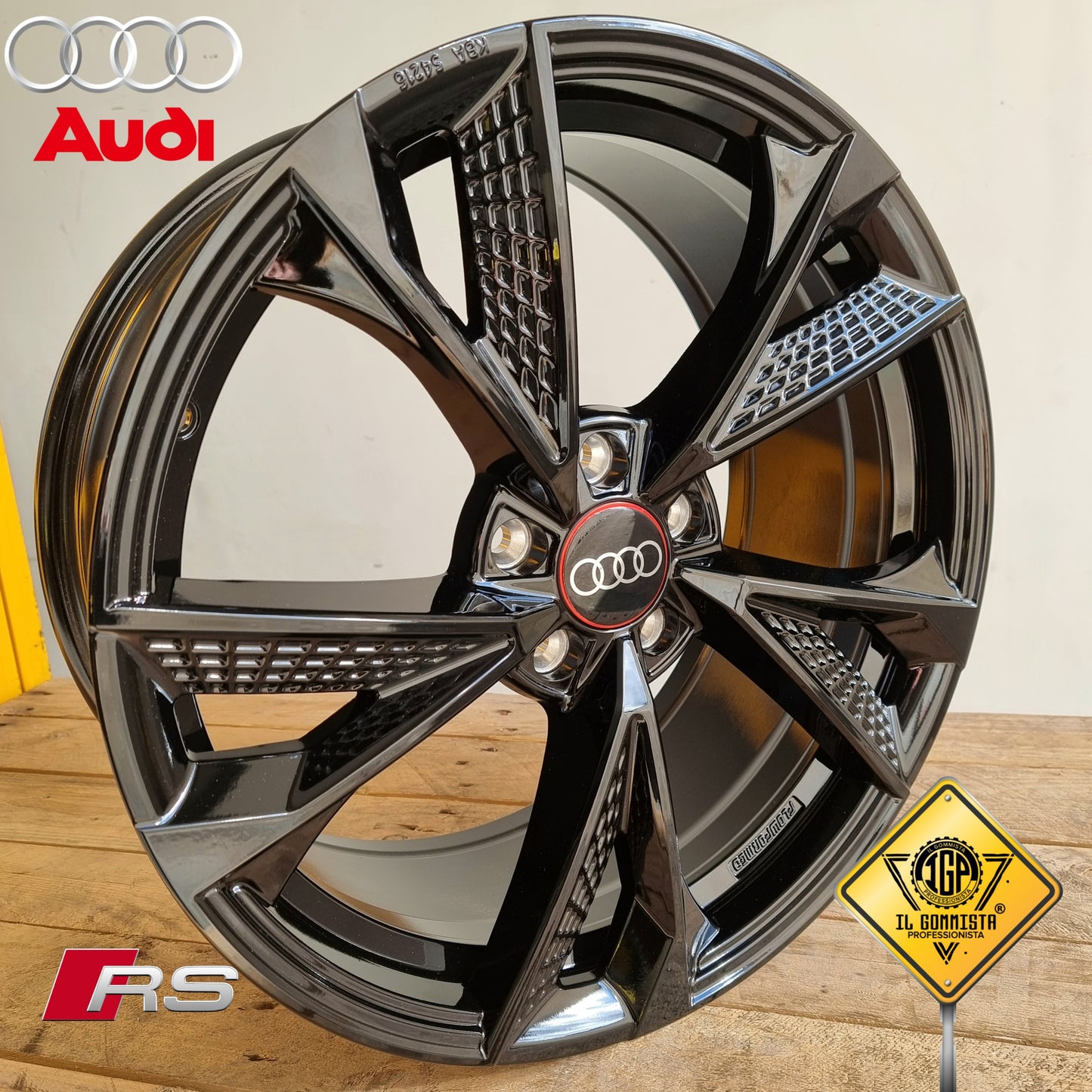 Rs6 KIT 4 Cerchi In Lega 19" Compatibili con Audi A3 A4 A6 TT Q2 Q3 Q4 Q5 E-tron Sportback Suv S-line