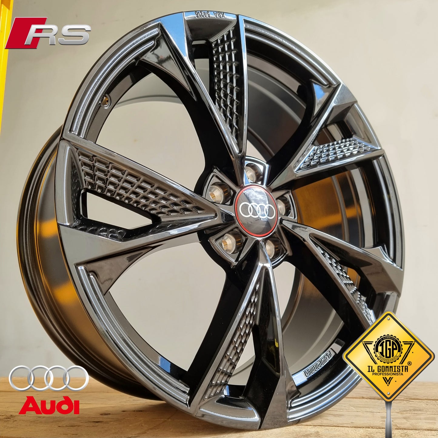 Rs6 KIT 4 Cerchi In Lega 19" Compatibili con Audi A3 A4 A6 TT Q2 Q3 Q4 Q5 E-tron Sportback Suv S-line