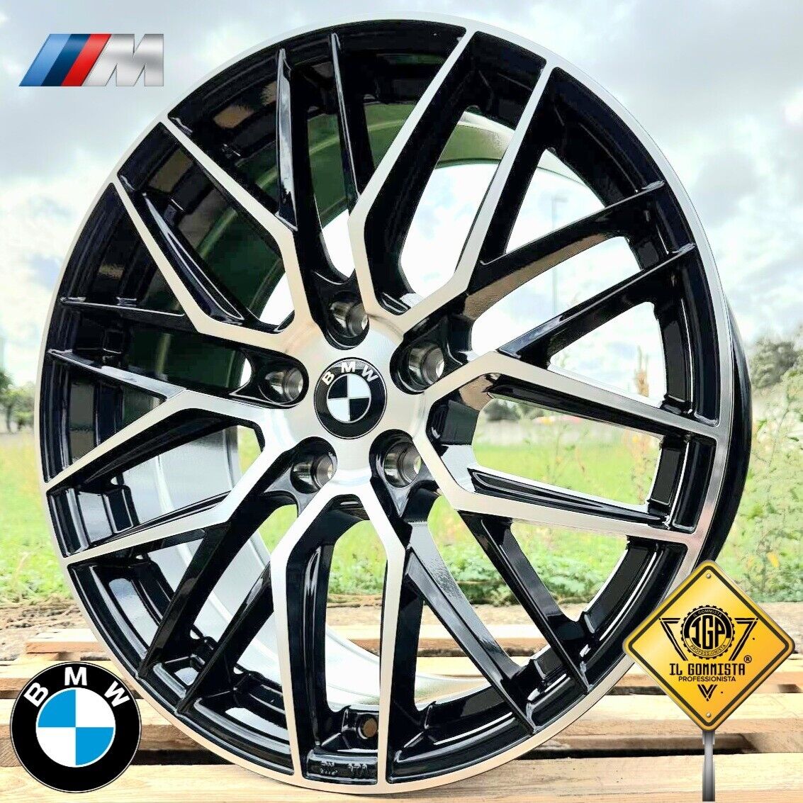 M Kit 4 Cerchi 19" Differenziati Doppia Misura Compatibili con BMW serie 3 4 5 6 7 X1 X3 X4 Z3 Z4