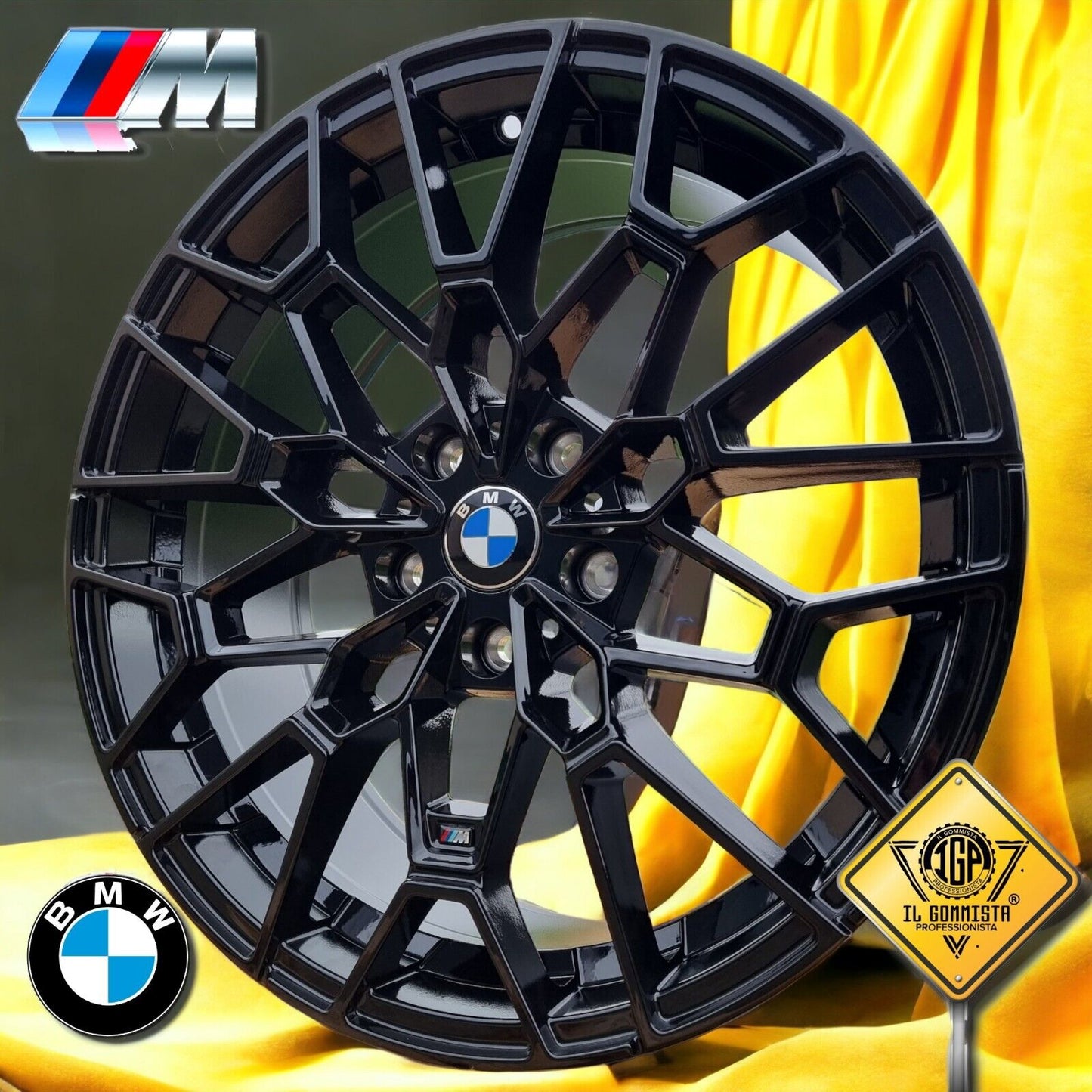 Kit 4 Cerchi in Lega 19" M-sport Doppia Misura Compatibili con BMW serie 3 4 5 6 7 X1 X3 X4 Z3 Z4