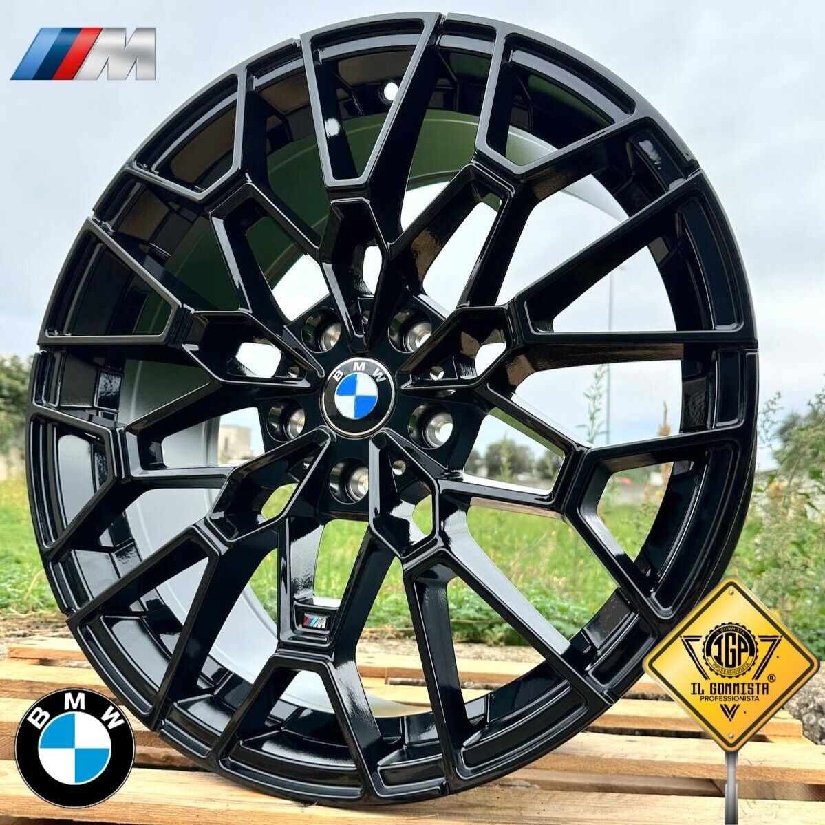 Kit 4 Cerchi in Lega 19" M-sport Doppia Misura Compatibili con BMW serie 3 4 5 6 7 X1 X3 X4 Z3 Z4