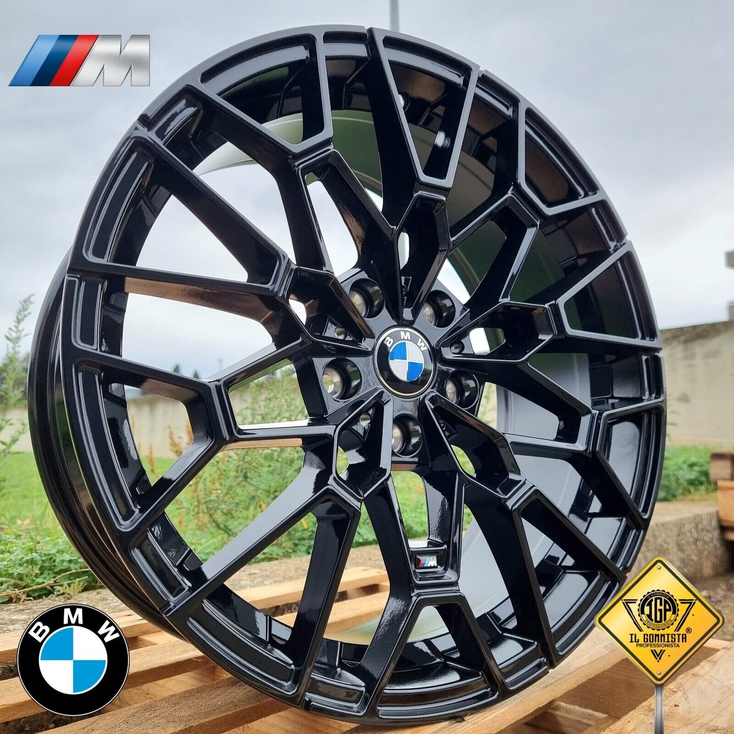 Kit 4 Cerchi in Lega 19" M-sport Doppia Misura Compatibili con BMW serie 3 4 5 6 7 X1 X3 X4 Z3 Z4