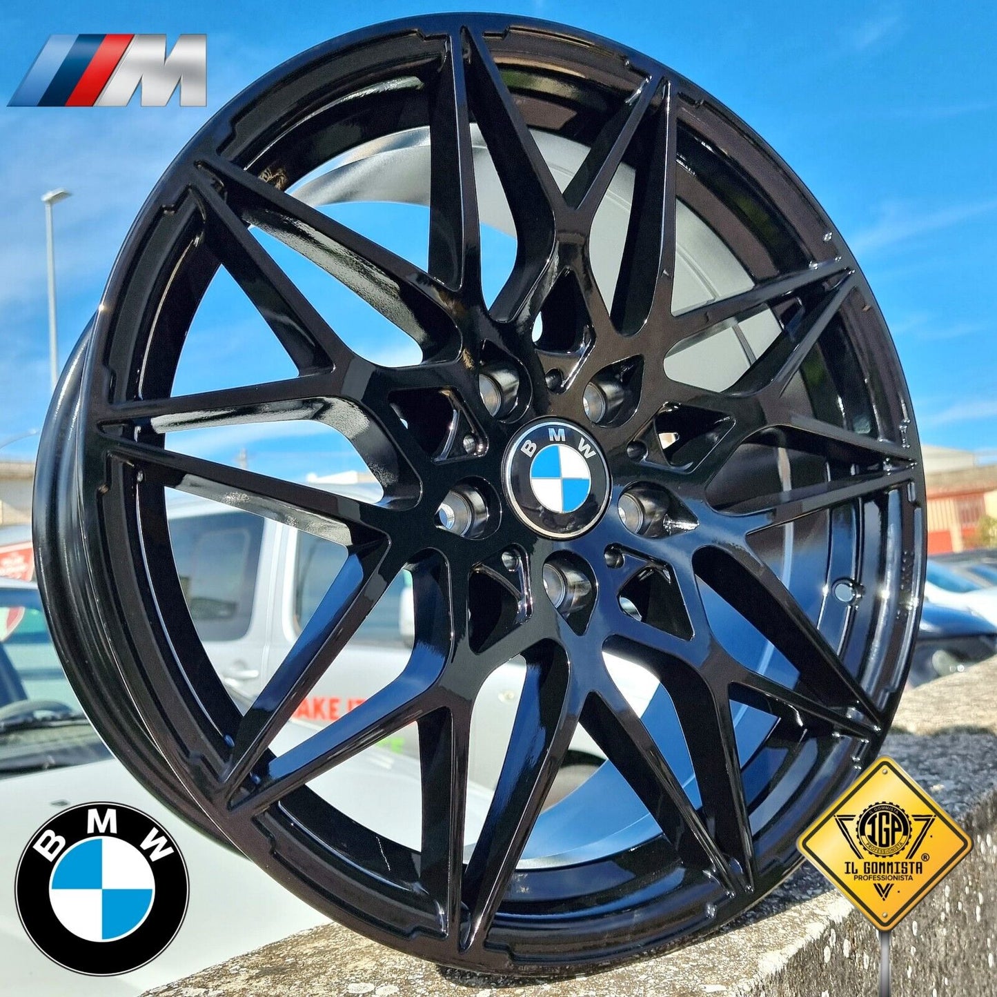 B2 Kit 4 Cerchi in Lega 18" M-sport Doppia Misura Compatibili con BMW serie 1 3 4 5 6 7 X1 X3 X4 Z3 Z4