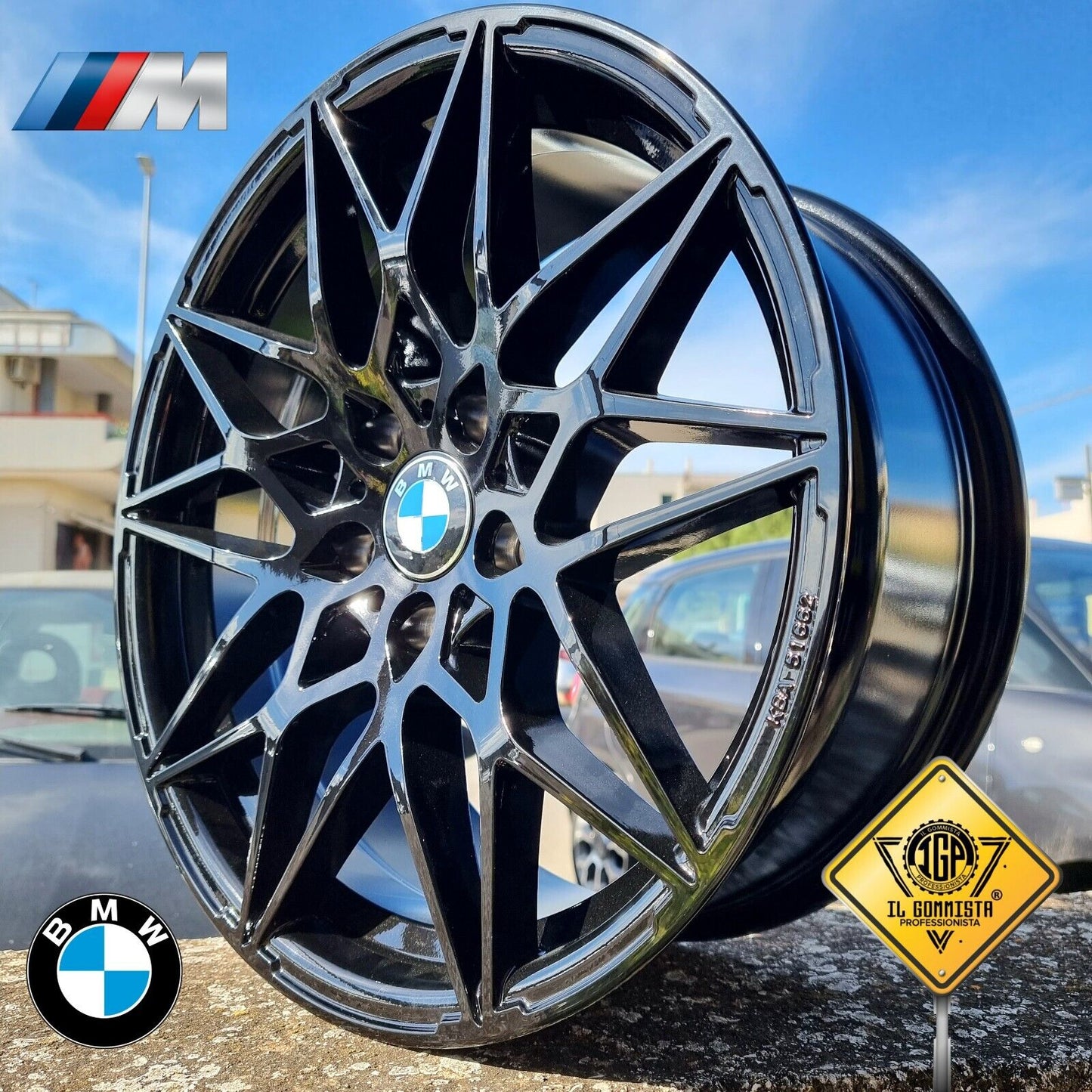 B2 Kit 4 Cerchi in Lega 18" M-sport Doppia Misura Compatibili con BMW serie 1 3 4 5 6 7 X1 X3 X4 Z3 Z4