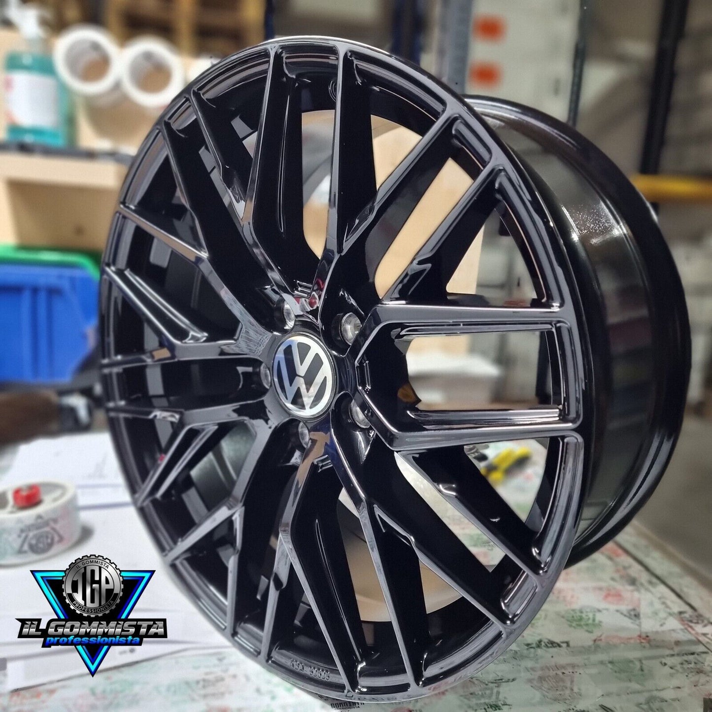 IGP RS4 KIT 4 Cerchi In Lega 19" Compatibili con Volkswagen Golf 5 6 7 8 GTD GTI 1K Arteon Beetle 5C1 Caddy + ID.3 ID.4 Maggiolino 5C1 + Passat T-ROC Tiguan Touran +