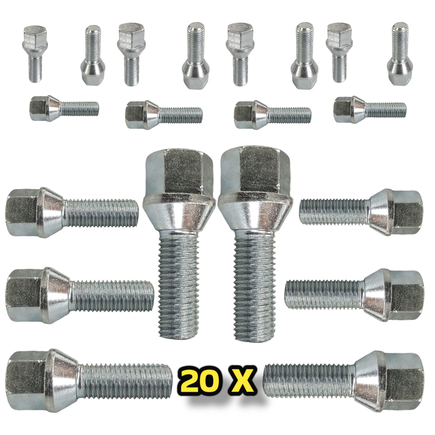 KIT 20 BULLONI OEM per Cerchi in Lega x Jeep Renegade SUV B1 BU 2014-2022 tutte