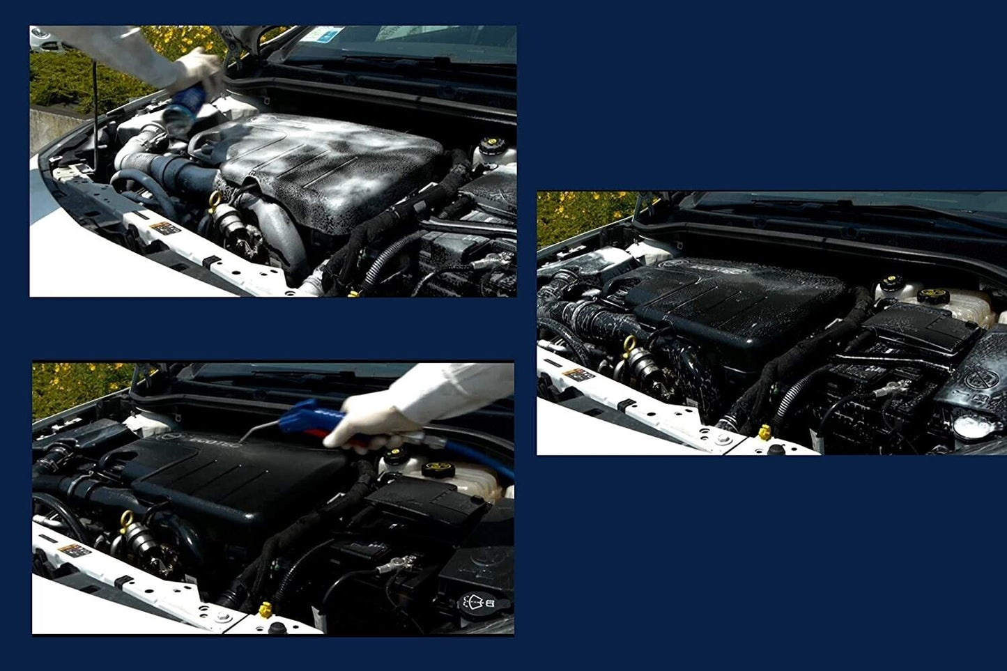 3 pz Berner Nero gomme Auto, Schiuma rigenerante Effetto Bagnato per Pneumatici altro