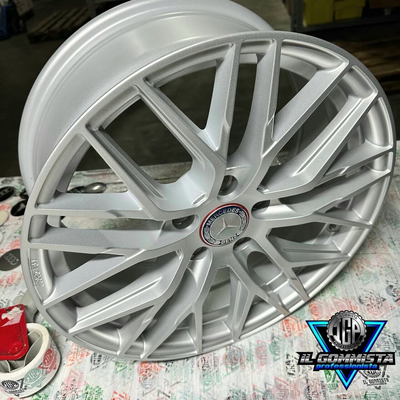 IGP RS4 KIT 4 Cerchi In Lega 7,5 x 17" Compatibili con Mercedes Classe A B C E CLA GLA GLB GLC R M S Vito Viano AMG