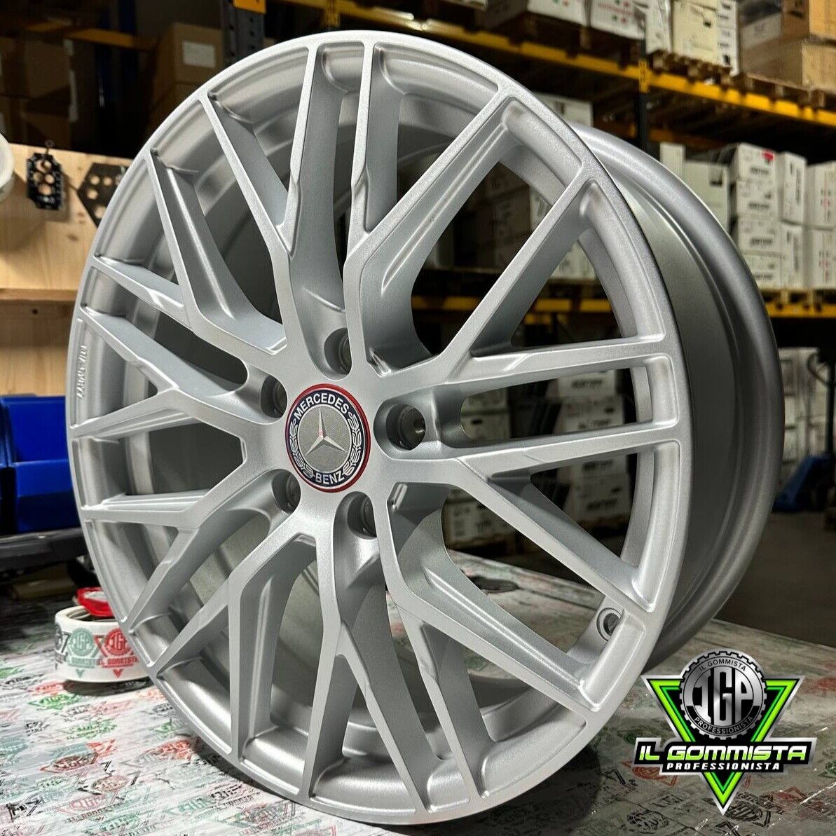 IGP RS4 KIT 4 Cerchi In Lega 7,5 x 17" Compatibili con Mercedes Classe A B C E CLA GLA GLB GLC R M S Vito Viano AMG