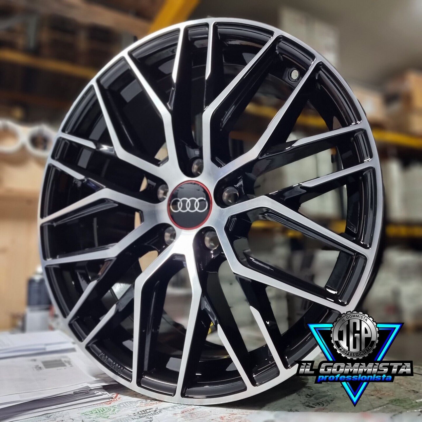 IGP RS4 KIT 4 Cerchi In Lega 17" Compatibili con udi A3 A4 Q2 Q3 Q5 e-Tron S-line Audi Q2 Type GA + Q3 8U F3 RSQ3 + Audi A3 S3 Type 8P 8V 8YA S-line
