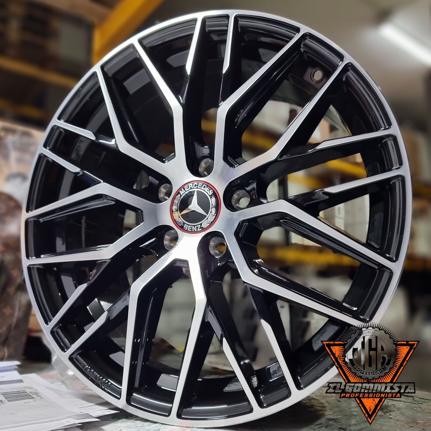 IGPRS4 KIT 4 Cerchi In Lega 18" Compatibili con Mercedes Classe A W169 176 177 AMG classe + B W245 246 247 AMG + CLA + Classe C W205 CLA W117 118 + CLA GLA GLB GLC Classe E + V 639 Viano Vito 447 NCC