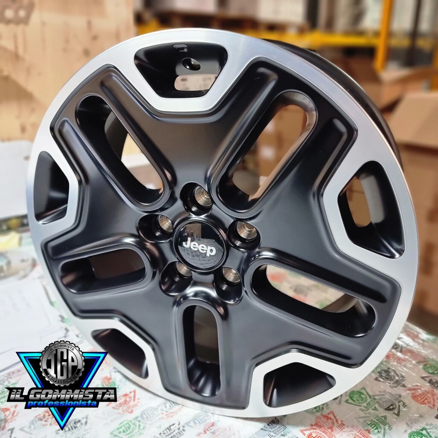 KIT 4 Cerchi In Lega Originali FCA 6,5j x 17" Compatibili con Jeep Renegade Jeep Compass II Fiat 500 X Fiat Croma Saab 9.3