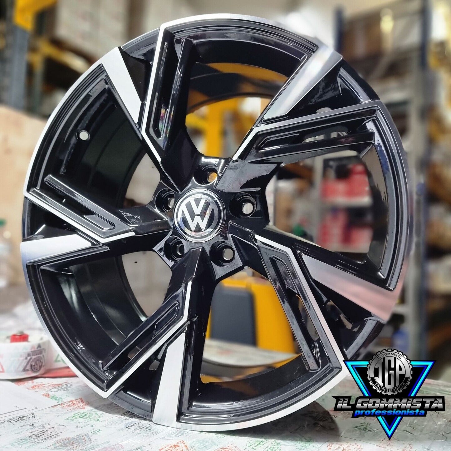 RS6 18 KIT 4 Cerchi In Lega 8 x 18" Compatibili con Volkswagen Golf 5 6 7 8 GTI GTD Arteon T-ROC Tiguan R Scirocco Passat