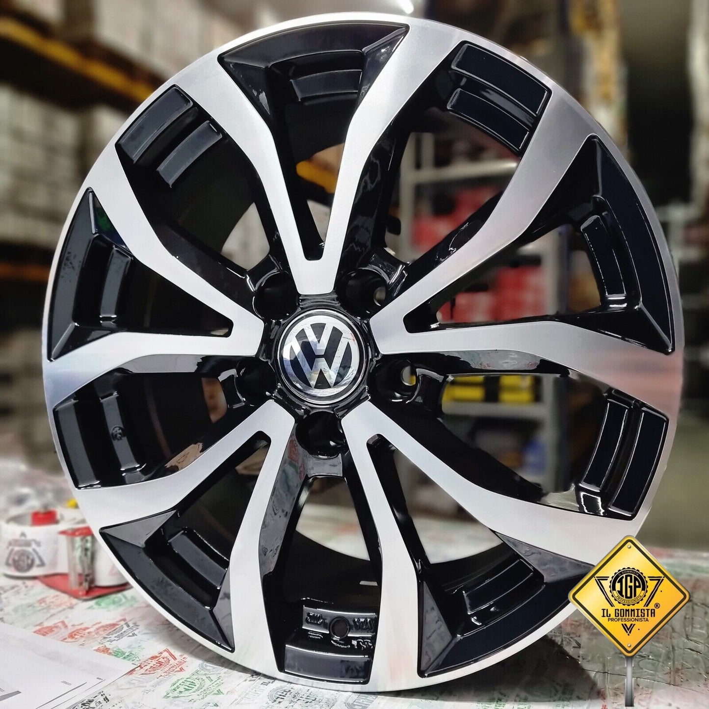 Tiger KIT 4 Cerchi In Lega 7,5 x 17" Compatibili con Volkswagen Touran Arteon T-ROC Tiguan R Scirocco Golf 5 6 7 8