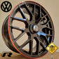 RR+ RED EDITION KIT 4 Cerchi In Lega 18" Compatibili con Volkswagen Golf Mk 5 6 7 7,5 8 Vag Passat Tiguan T-Toc Touran Id.3 Id.4