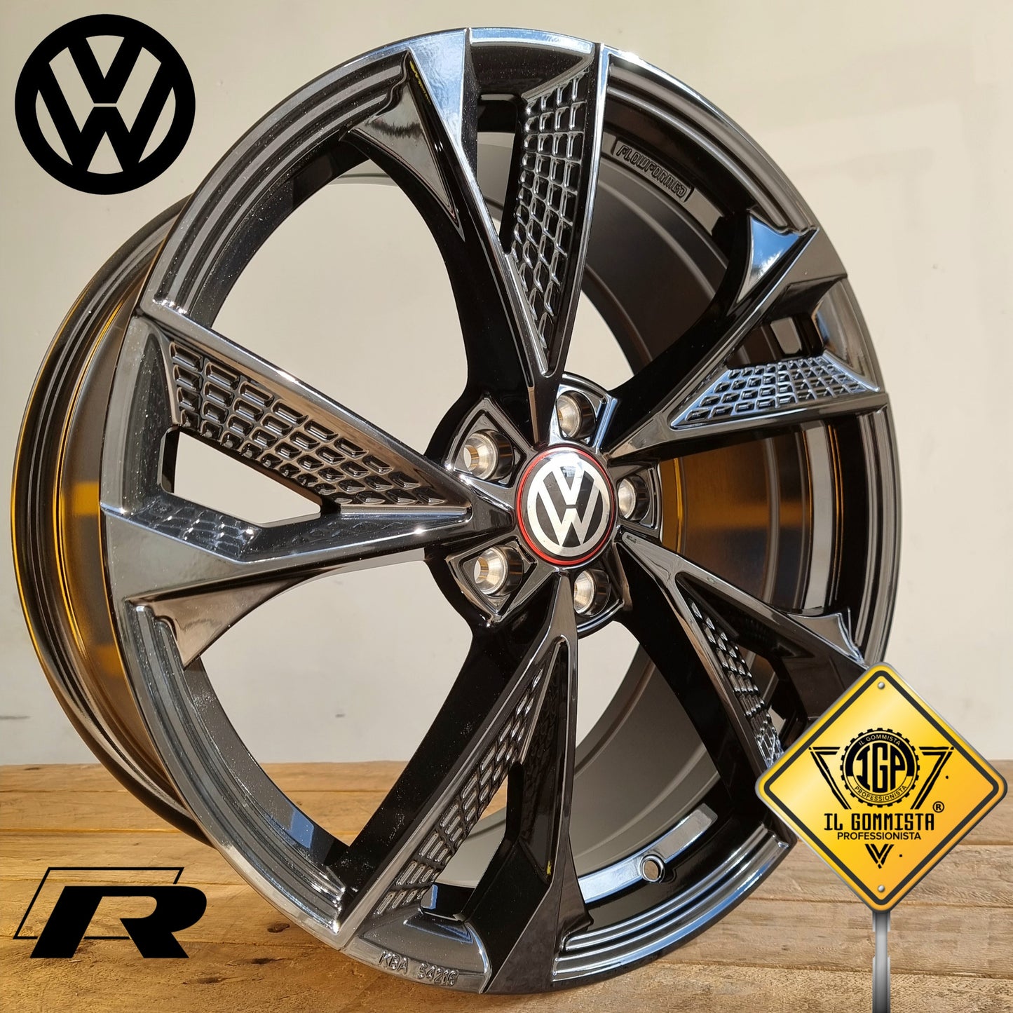 Rs6 KIT 4 Cerchi In Lega 19" Compatibili con Volkswagen Golf Mk 5 6 7 7,5 8 Vag Passat Tiguan T-Toc Touran Id.3 Id.4