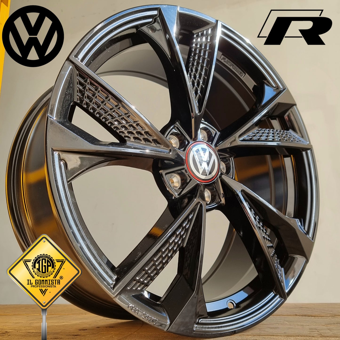 Rs6 KIT 4 Cerchi In Lega 19" Compatibili con Volkswagen Golf Mk 5 6 7 7,5 8 Vag Passat Tiguan T-Toc Touran Id.3 Id.4