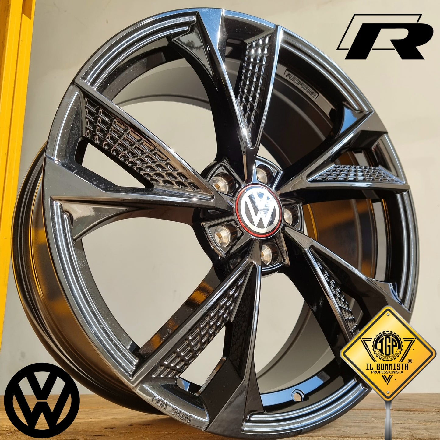 Rs6 KIT 4 Cerchi In Lega 19" Compatibili con Volkswagen Golf Mk 5 6 7 7,5 8 Vag Passat Tiguan T-Toc Touran Id.3 Id.4