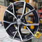 Estoril KIT 4 Cerchi In Lega 7,5 x 17" Compatibili con Volkswagen Touran Arteon T-ROC Tiguan R Scirocco Golf 5 6 7 8
